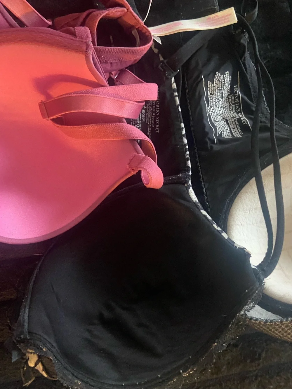PINK Victoria's Secret Black Bra with Pink Accents - Picture 4 of 4